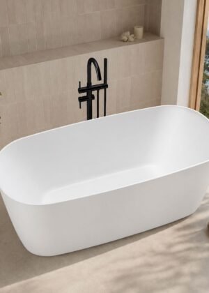 Clearance - DANA 1700mm Oval Freestanding Bathtub Gloss White