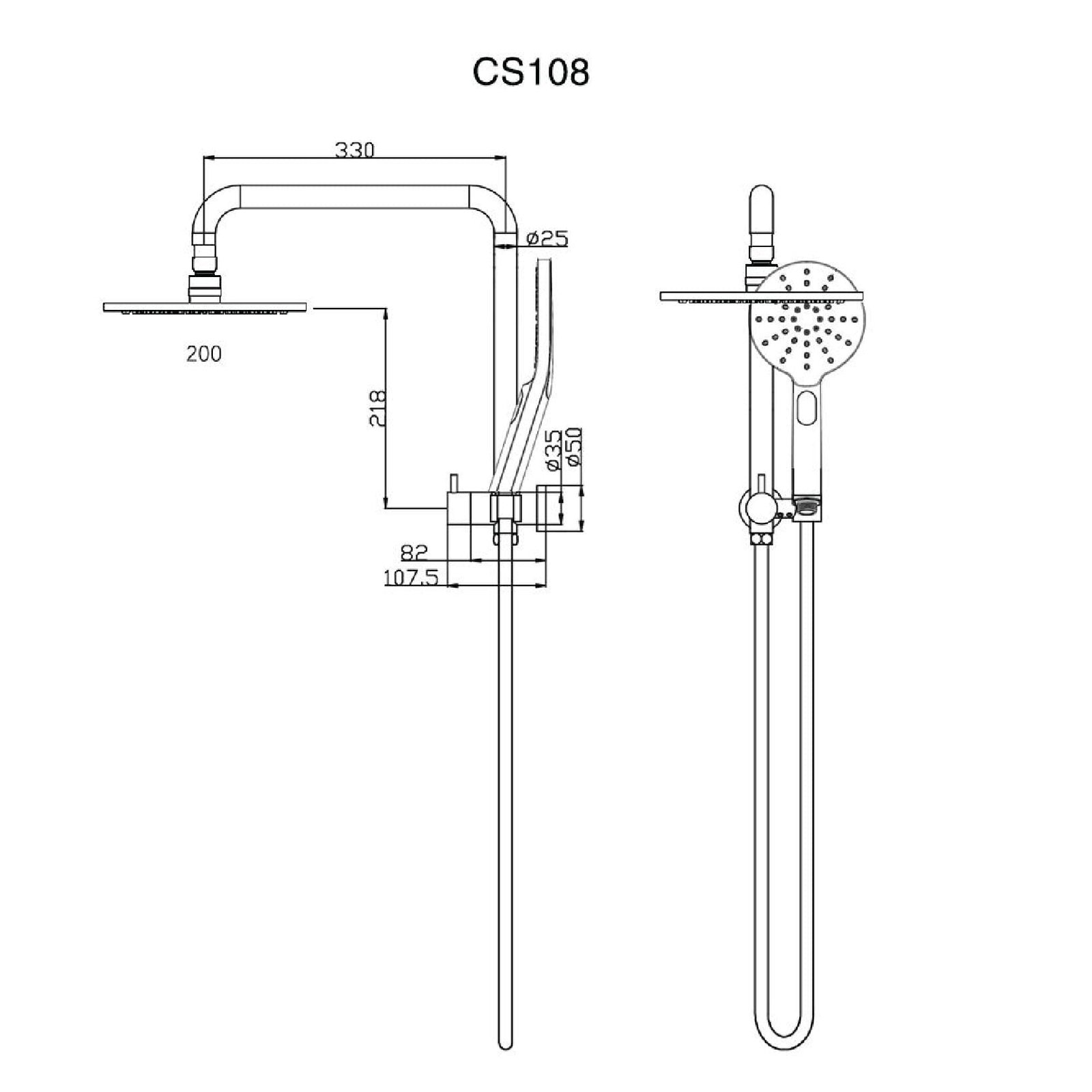 CLIO Compact Rain Shower Brushed Gold - Image 2