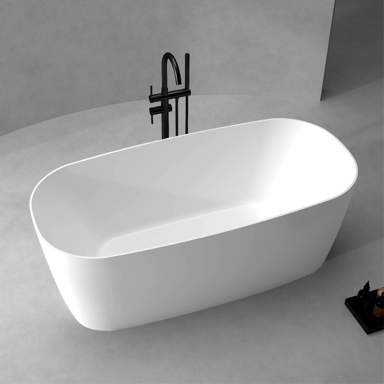 Clearance - DANA 1700mm Oval Freestanding Bathtub Gloss White - Image 4