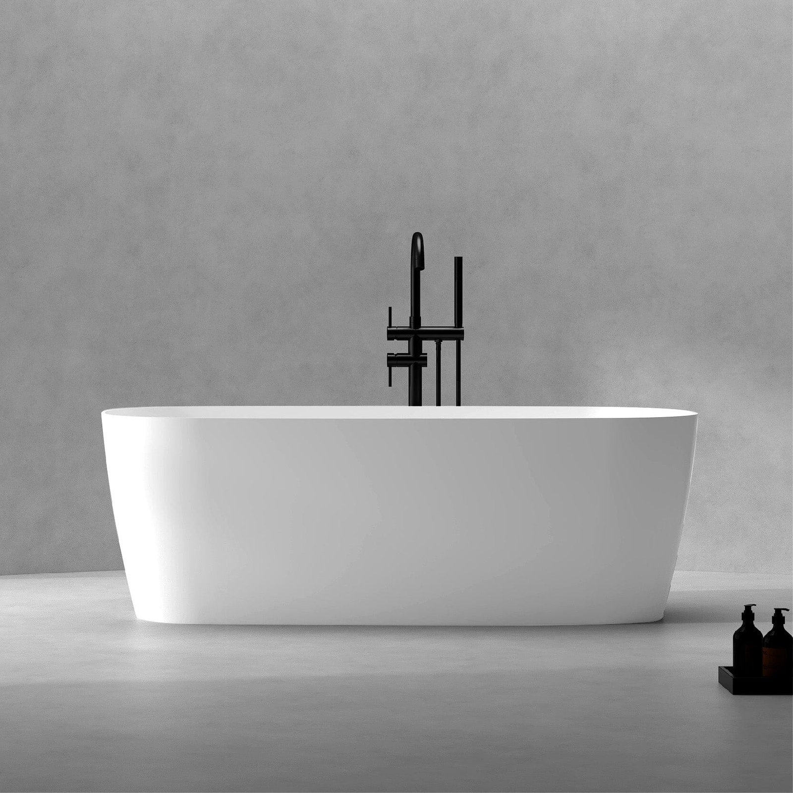Clearance - DANA 1700mm Oval Freestanding Bathtub Gloss White - Image 7