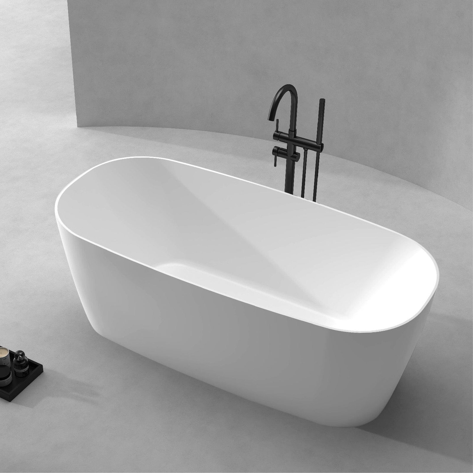 Clearance - DANA 1700mm Oval Freestanding Bathtub Gloss White - Image 2