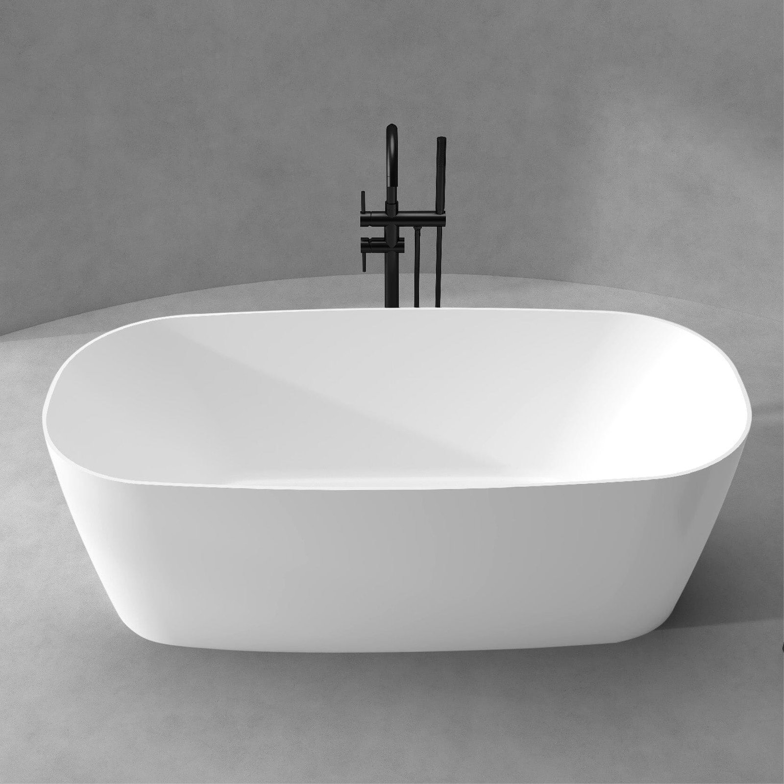 Clearance - DANA 1700mm Oval Freestanding Bathtub Gloss White - Image 5