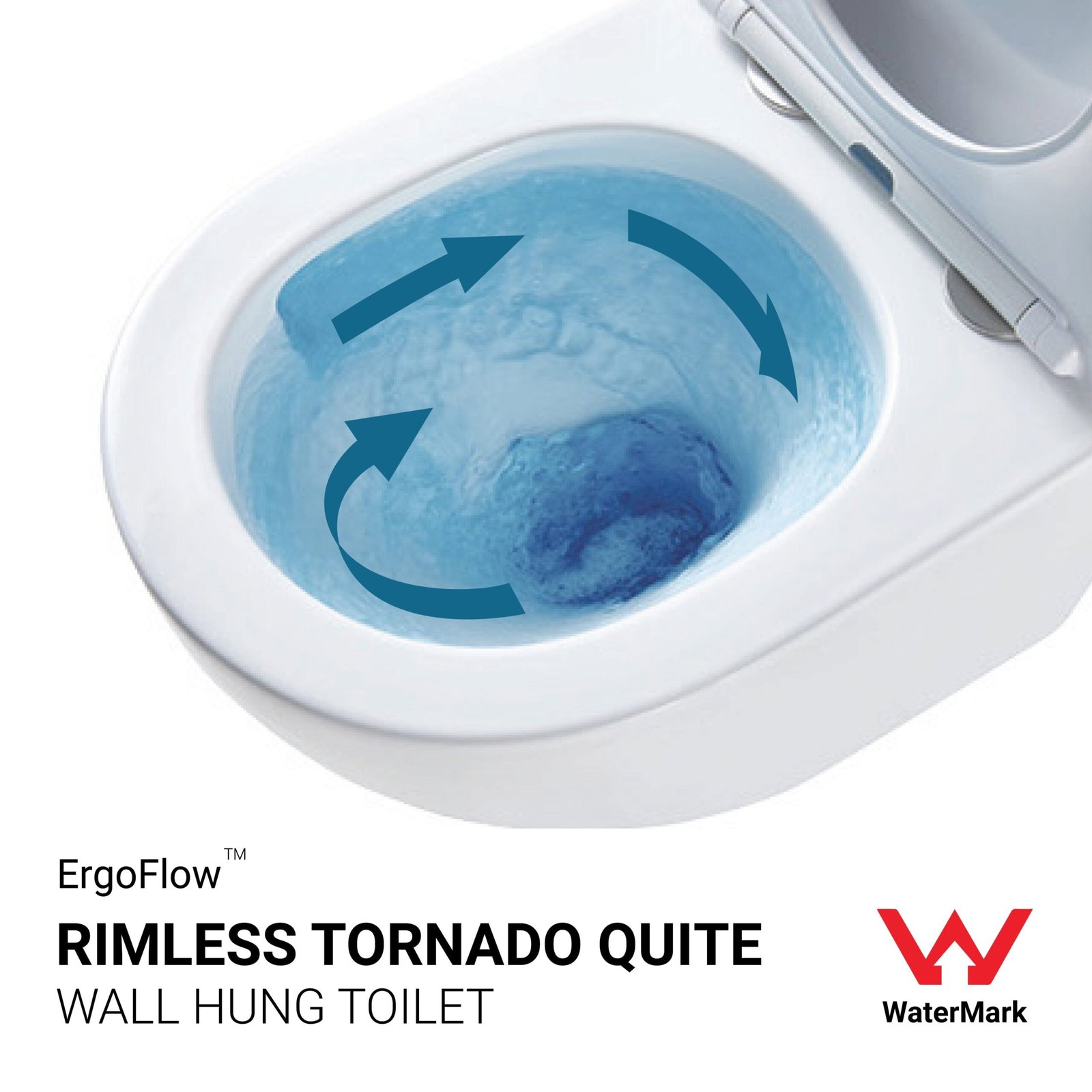 ErgoFlow Edge52 Rimless Tornado Wall Hung Toilet Pan - Image 5