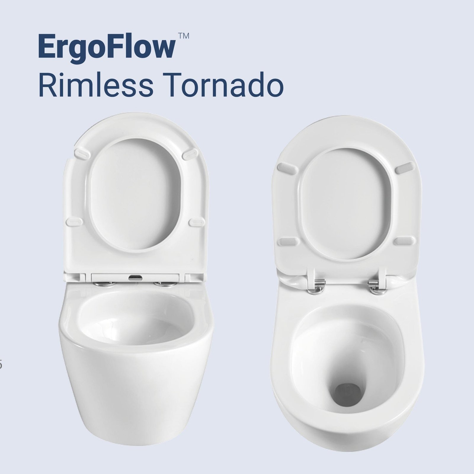 ErgoFlow Edge52 Rimless Tornado Wall Hung Toilet Pan - Image 8