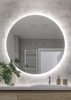 Luna 600mm Frameless Anti-Fog Dimmable Touchless Led Bathroom Mirror Round