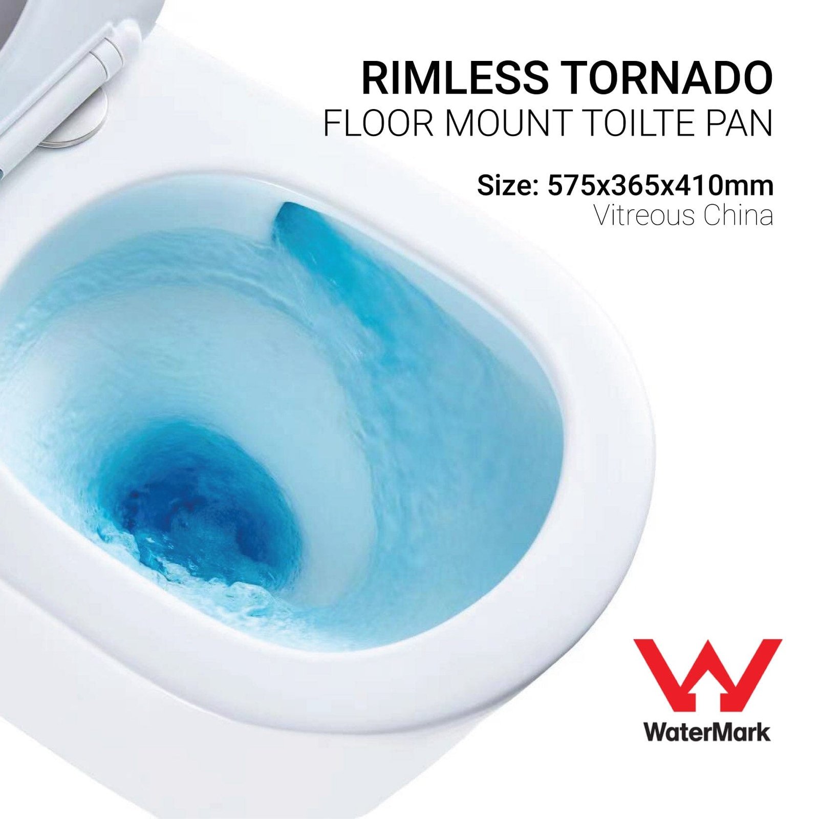 Max57 Rimless Tornado Floor Mount Toilet Pan - Image 4