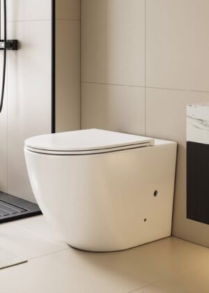 Max57 Rimless Tornado Floor Mount Toilet Pan
