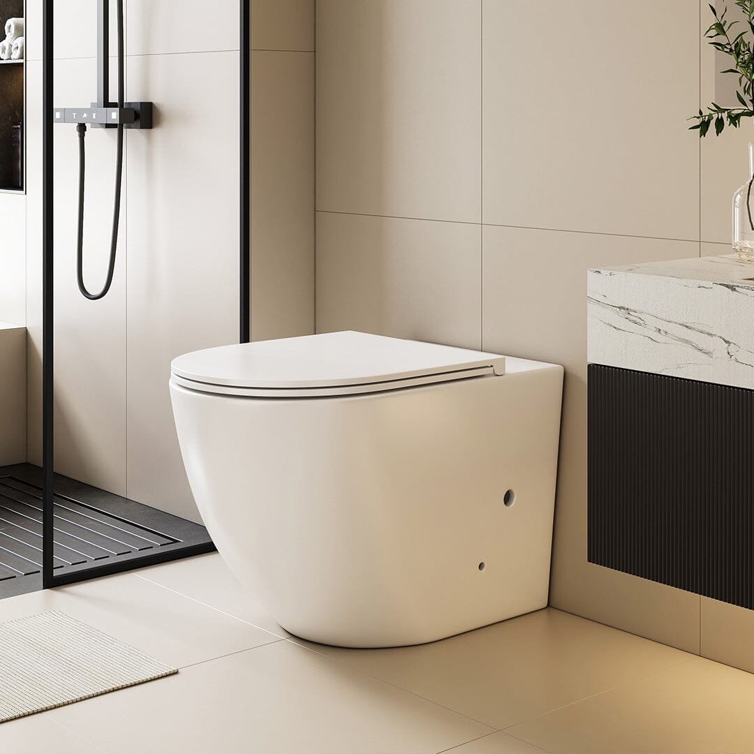 Max57 Rimless Tornado Floor Mount Toilet Pan