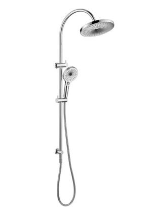 ORIO Gooseneck Dual Shower Air Shower Rail Chrome