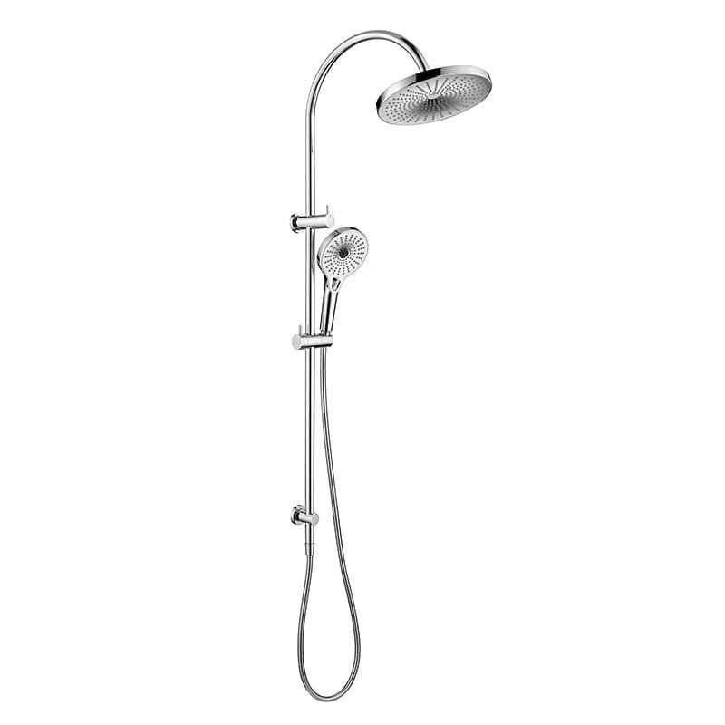 ORIO Gooseneck Dual Shower Air Shower Rail Chrome