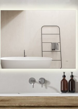 Sol Frameless 900mmx700mm Anti-Fog Dimmable Touchless Led Bathroom Mirror Rectangular